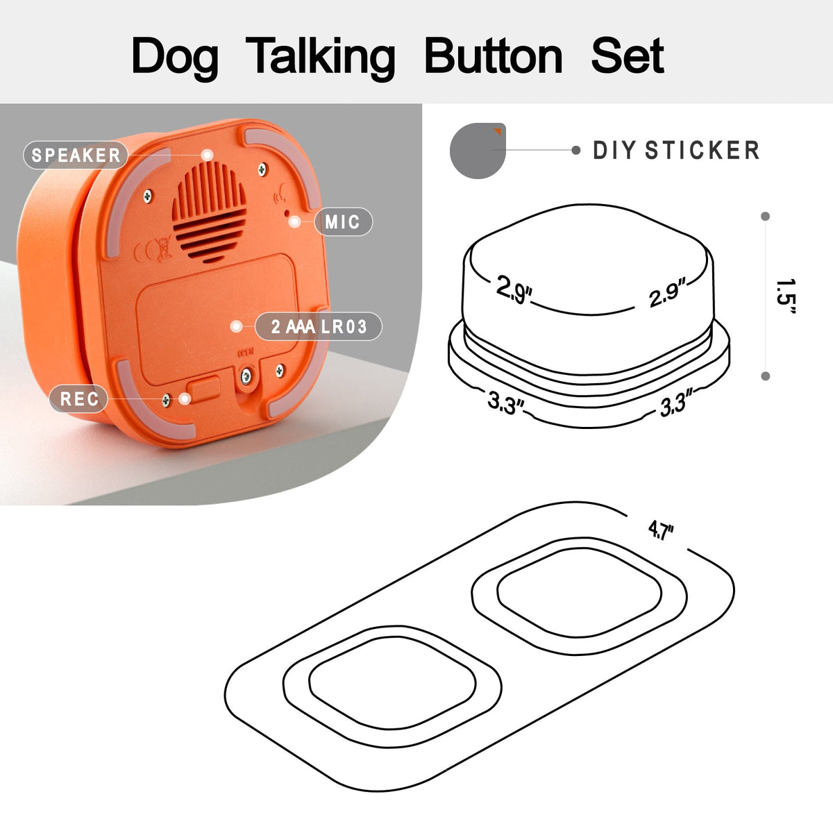 Dog Training Talking Buttons