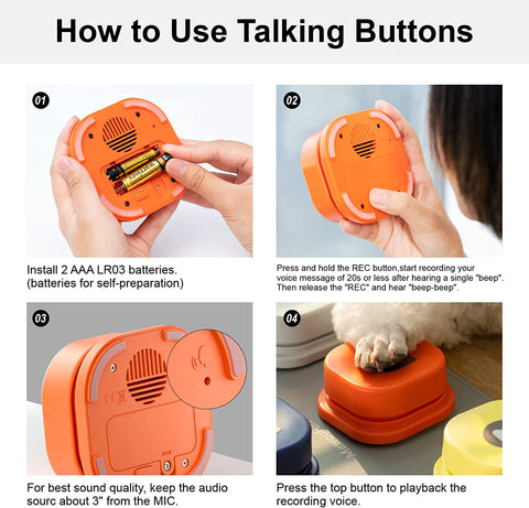 Dog Training Talking Buttons